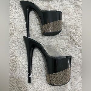 Clear pleaser heels
